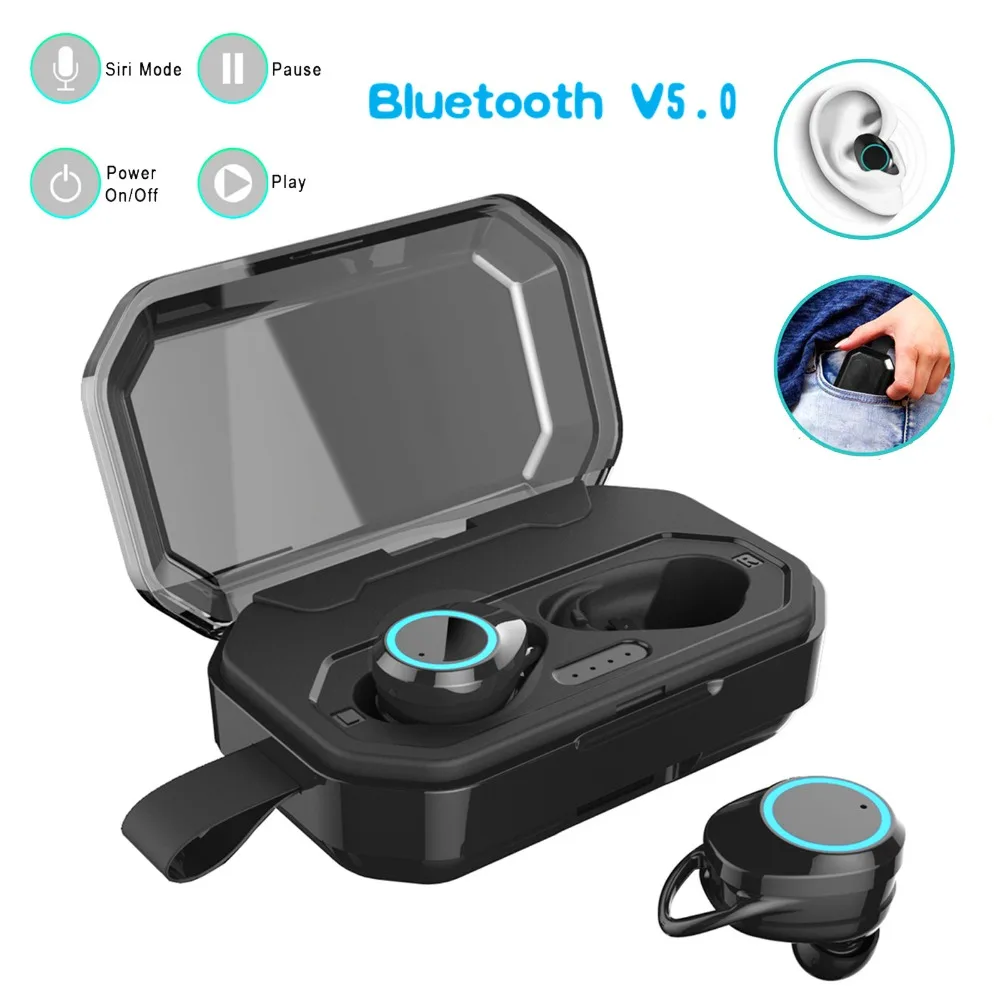 Беспроводная двойная гарнитура Bluetooth стерео наушники-вкладыши наушники