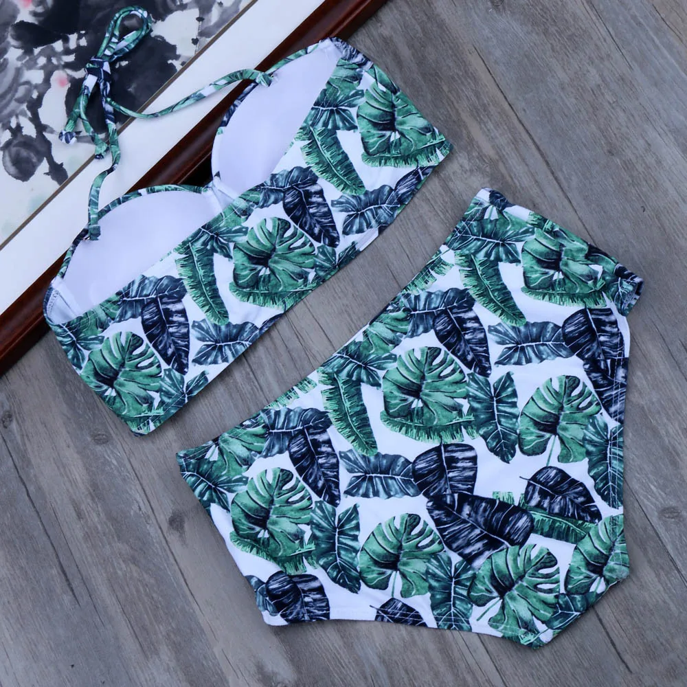 Бикини большого размера 2019 сексуальное бикини комплект с высокой талией