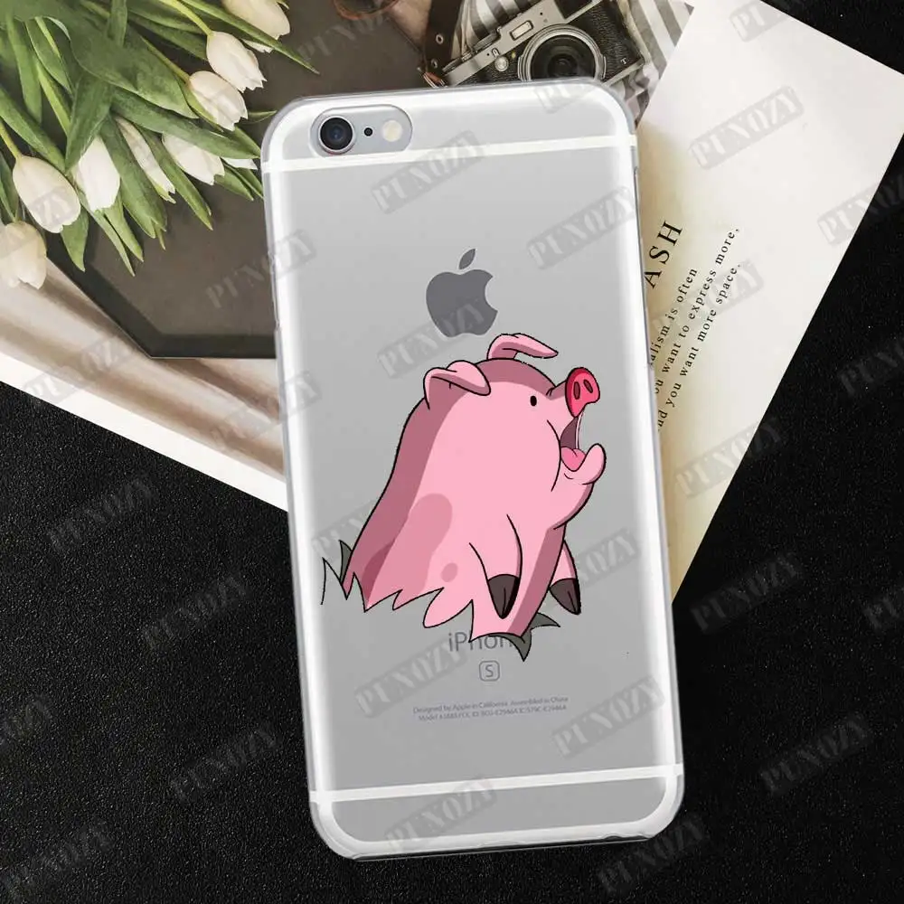 TPU A444 Милый чехол для телефона с рисунком из мультфильма Гравити Фолз Waddles the Pig Для iphone 11 pro X XR XS MAX 6 6S 8 7 Plus 5 5S SE 4 4S силиконовый чехол из ТПУ - Цвет: TPU A444