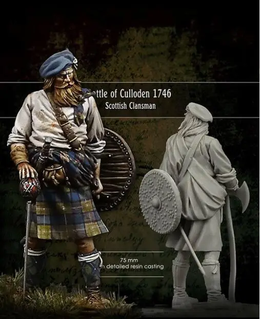 1/24 каучуковая фигурка строительный комплект шотландский Clansman