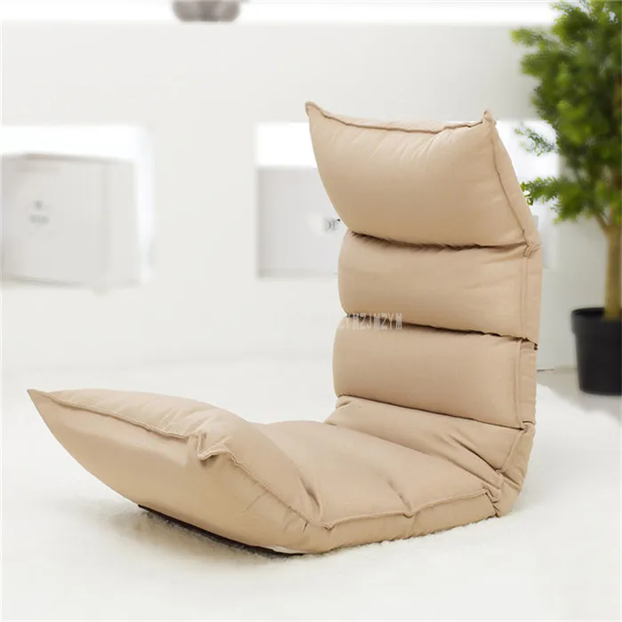 beige-yellow Напольный складной современный шезлонг, кресло для гостиной, мебель в японском стиле, для помещений, лежащий шезлонг, одноместный диван, кровать для сна - Цвет: beige-yellow