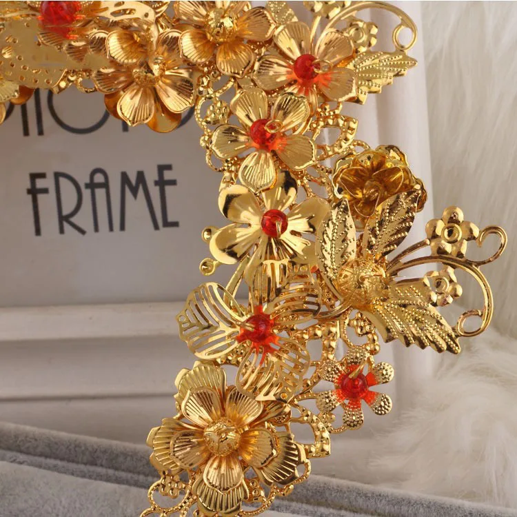 Роскошные китайские винтажные золотые свадебные головные уборы HIMSTORY аксессуары