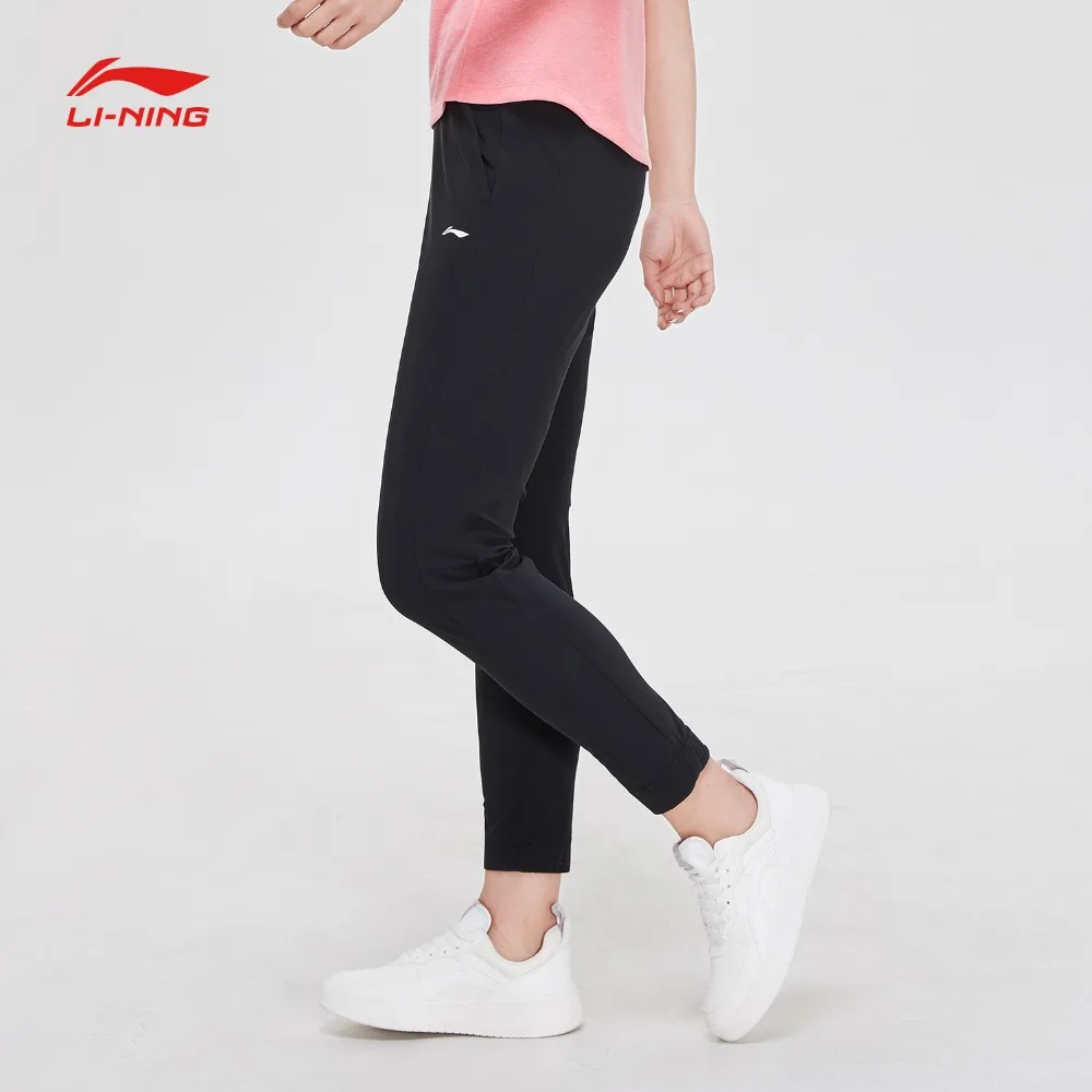 Li-Ning женские тренировочные брюки стандартные 79% нейлон 21% спандекс подкладка удобные спортивные брюки AKYP006 CJFM19