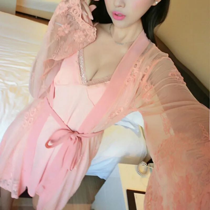 Новая женская одежда для сна в корейском/японском стиле белый и розовый