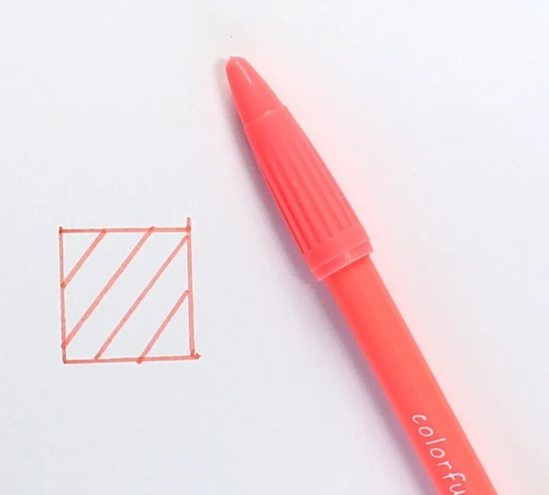 Red orange 1 шт.(36 цветов) акварельные кисти маркеры для детей художественные школьные FineLiner принадлежности для рисования - Цвет: Red orange