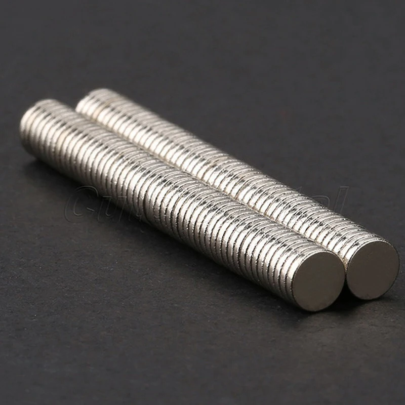 100 шт. сверхвысокопрочных цилиндрических магнитных стальных листов