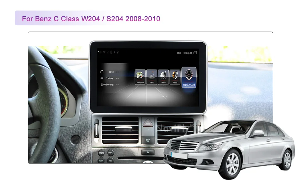 Navifly Android " экран автомобиля аудио радио gps плеер для Mercedes Benz C Class W204 S204 2008-2010 с 4G SIM wifi приложение загрузки