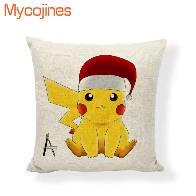 Горячая kawaii pokemon чехлы на подушки Рождество Шиншилла любовь дома декоративные гостиной диван сиденье квадратная Свадебная наволочка