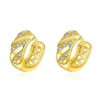 thick huggie earrings yellow gold filled womens hoop earrings newest