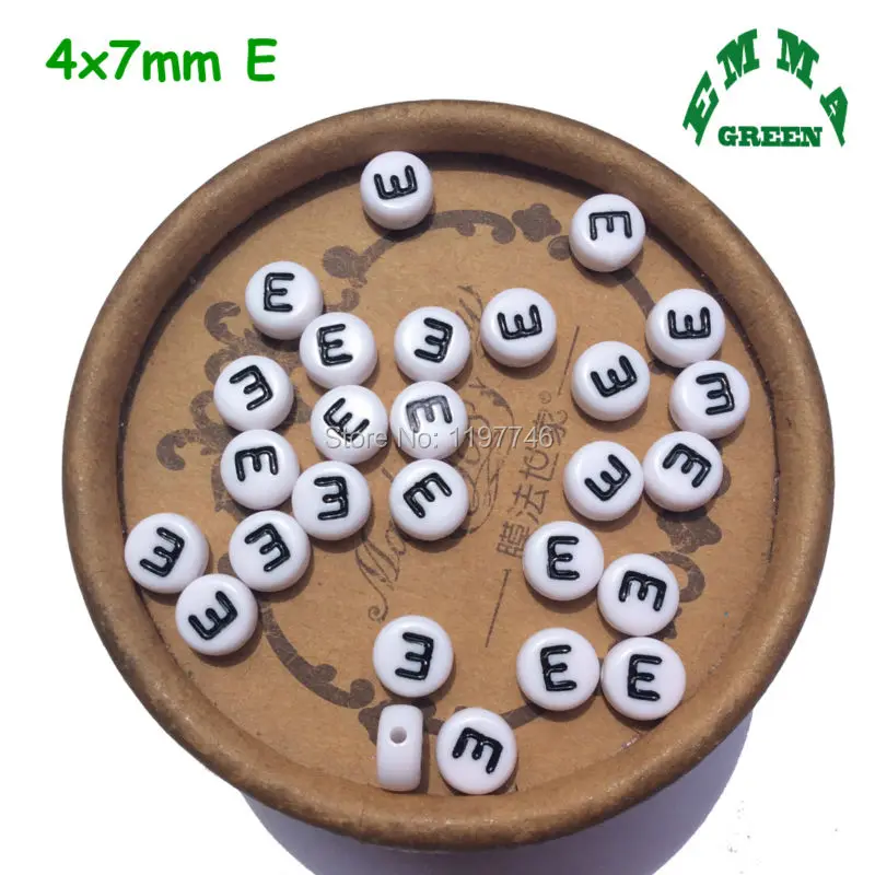 

Letter Bead for Kids 100pcs 4*7mm Acrylic Beads A To Z Separate Letters Alphabet Beads for Jewelry making Diy Beads