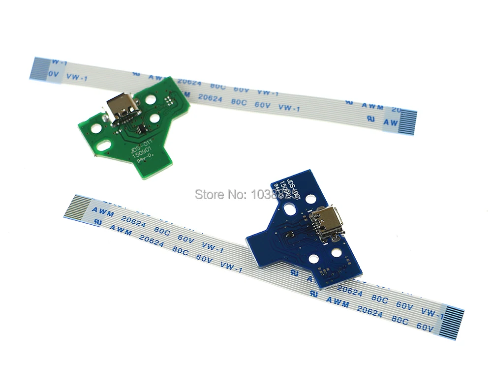 

100pcs/lot JDS-001 JDS-010 LED Power/Charge Board w/ Ribbon Cable for PS4 Wireless Controller 12pin or 14pin