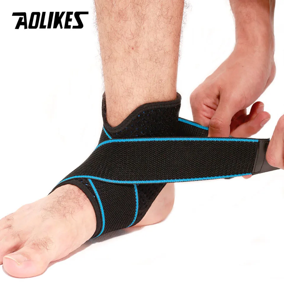 Фиксатор голеностопа AOLIKES компрессионный с регулируемым ремешком 1 шт.|ankle support|ankle