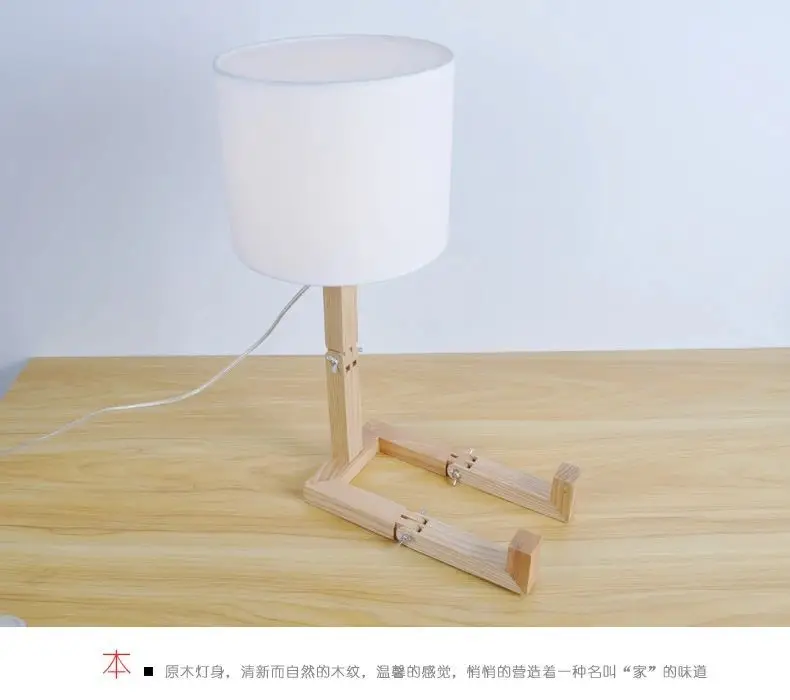 Очень creative лампа Твёрдая древесина материал Один светодиодные для. Охрана