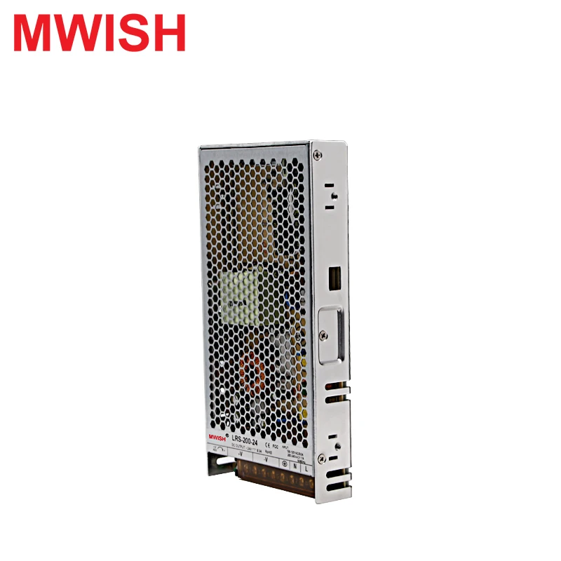 Mwish LRS импульсный источник питания LRS-200-24 один выход ac dc 200 Вт 24 В источника |