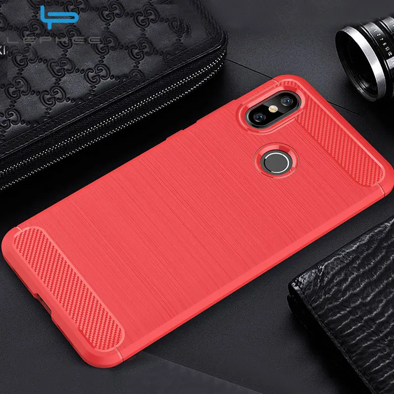 LEPHEE для Xiaomi 8 SE Силикон углеродного волокна ТПУ Мягкий матовый противоскольжения