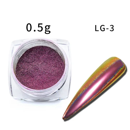 0.5g Wine Red Mtssii зеркало-Хамелеон блеск для ногтей порошок 0,5 г павлин хромированный пигмент для маникюра украшения ногтей черный базовый цвет - Цвет: 0.5g Wine Red