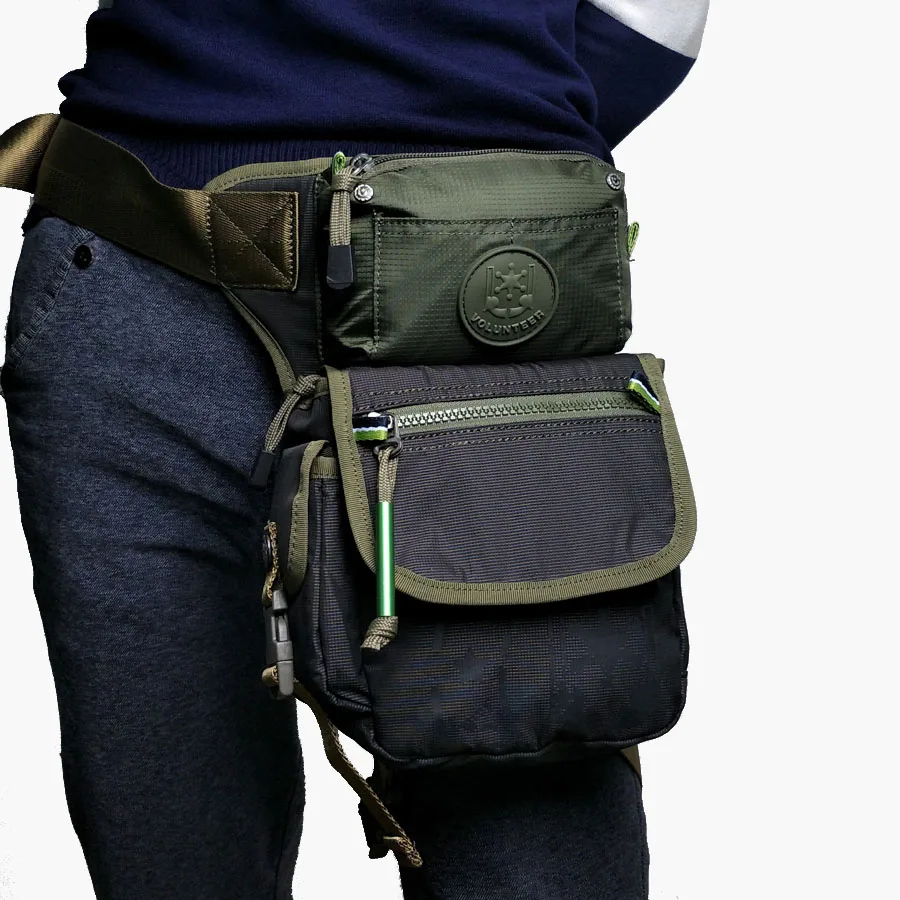 

Men's Waterproof Oxford Drop Leg Bag Fanny Waist Pack Cross Body Shoulder Bag Military Tactical for Travel Motorcycle Riding