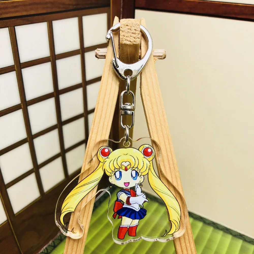 4 шт./компл. подвеска брелок с котом Сейлор Мун Цукино Usagi Chiba Mamoru Luna женский