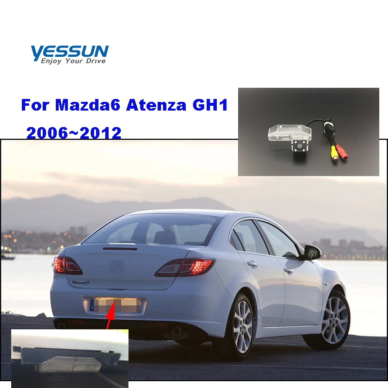 

Камера заднего вида для Mazda6, Mazda 6, 2009, 2010, 2011, 2012, M6 Atenza GH1, 2006, 2007 ~ 2012