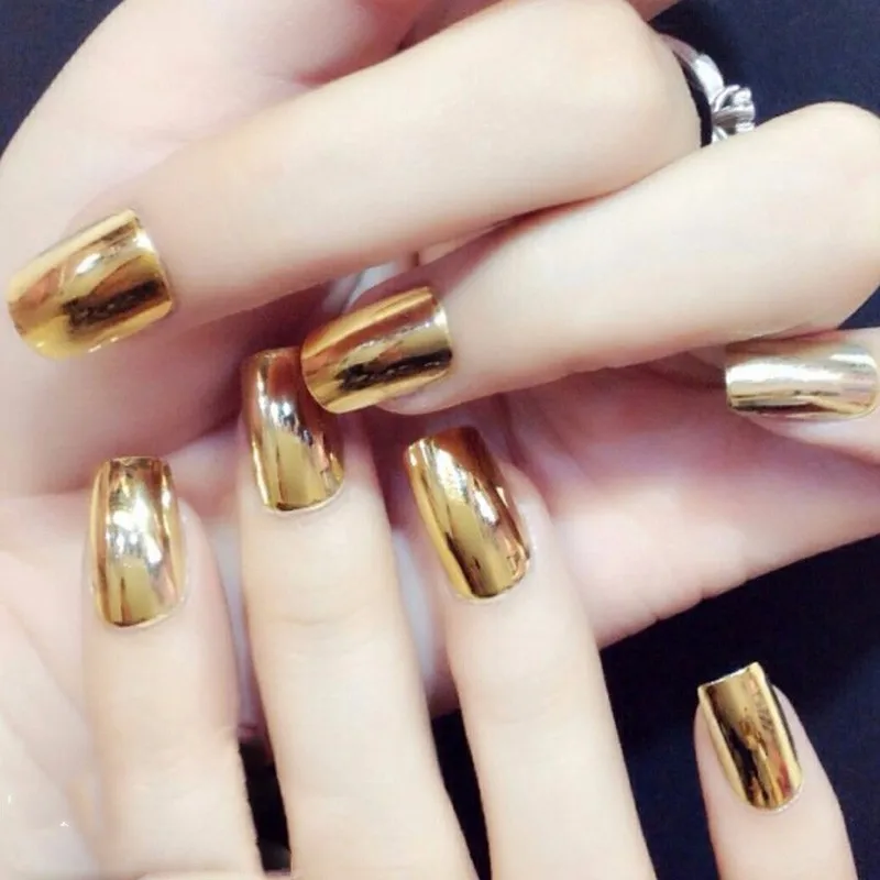 1 шт. наклейка для дизайна ногтей в стиле панк рок металлическая фольга золотые