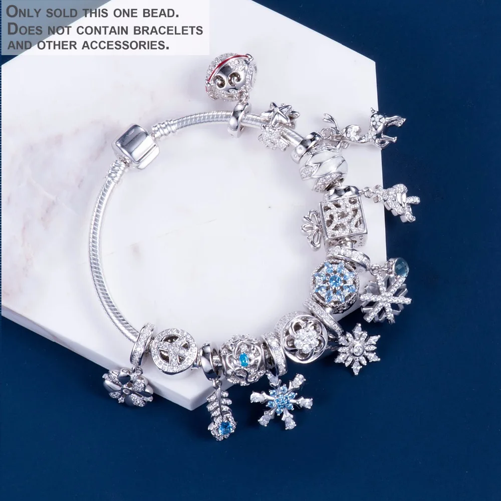 

Video! Christmas Bells Genuine 925 Sterling Silver Charm Beads Fit Original Bracelet Necklace Authentic Jewelry DDBJ110