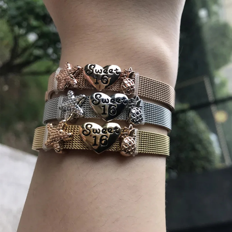 SANSHOOR ювелирные изделия Новые Фирменные Подвески Sweet 16 с ананасом и морской