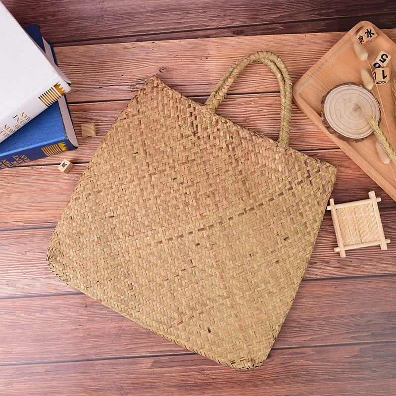 1 шт. сумки для покупок пляжная сумка лета большие соломенные ручная работа