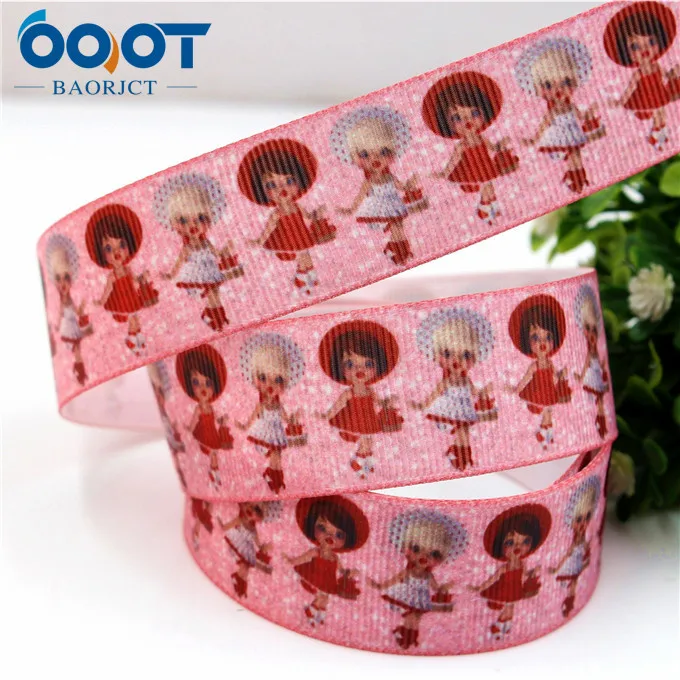 7 OOOT BAORJCT 175188,1 ''25 мм мультяшная напечатанная лента, DIY аксессуары для волос ручной работы аксессуары, подарки Свадебная вечеринка - Цвет: 7