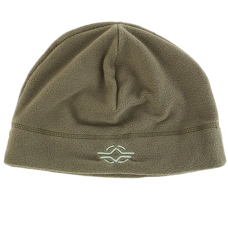 army green WOLFONROAD, Мужская зимняя шапка, вязаные флисовые шапочки, Мужская тактическая шапка, военная шапка-тюрбан, камуфляжная кепка, походные шляпы для кемпинга, армейская Кепка - Цвет: army green