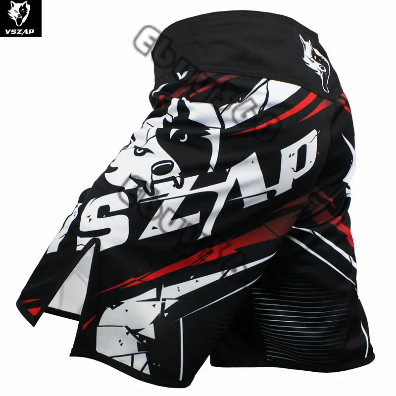 VSZAP Wolf Kick Camouflage боксерские шорты мужские быстросохнущие дышащие шорты для борьбы с каратэ Kick Boxing MMA Muay Thai