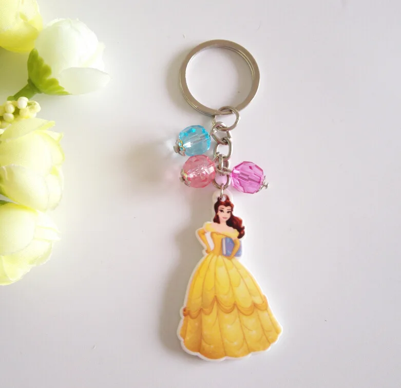 Розовый Disney Мультфильм Замороженные Эльза дети брелок для девочек подарок на день рождения кукла подвеска на рюкзак интимные Аксессуары Малыш принцесса - Цвет: Розовый