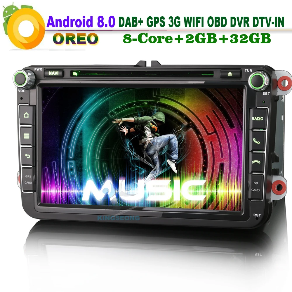 Автомагнитола 8 дюймов DAB + Android 0 DVR DTV DVD Wi Fi 3G OBD GPS радио RDS BT навигация для VW PASSAT Golf