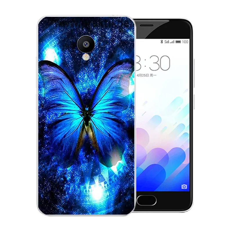 Мягкий ТПУ чехол для телефона Meizu M3 mini цветной 5 дюймов Meilan M3S полная защита Тонкий