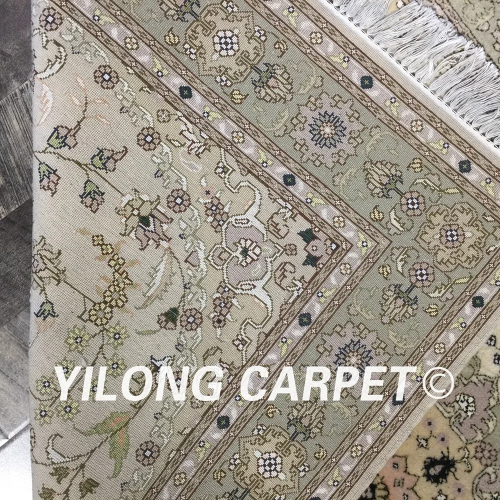 Yilong 4 'x 6' Традиционный персидский дизайн яркий цветок ручной работы шерстяной