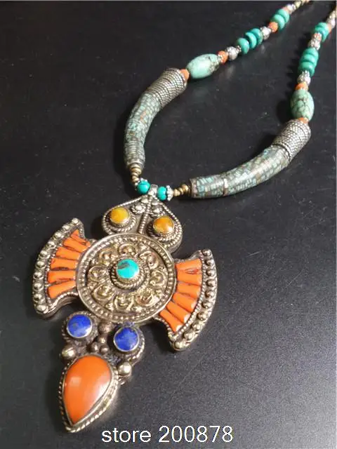 Большой кулон в стиле бохо TNL183|boho necklace|designer necklacenecklace designer |