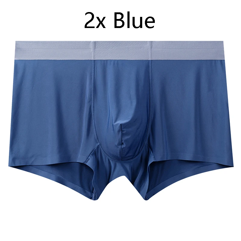 2x Blue EVES охлаждение сухой подходят Мужское нижнее белье боксеры 2 шт Мужские шорты удобные трусики дышащие трусики мужские боксеры Прямая - Цвет: 2x Blue