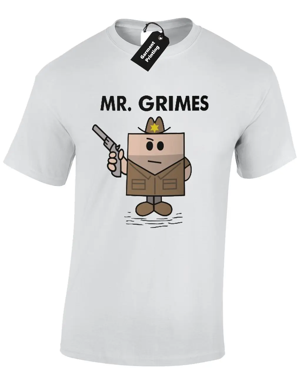 Футболка MR GRIMES мужская с надписью Ходячие мертвецы стильная тенниска в стиле