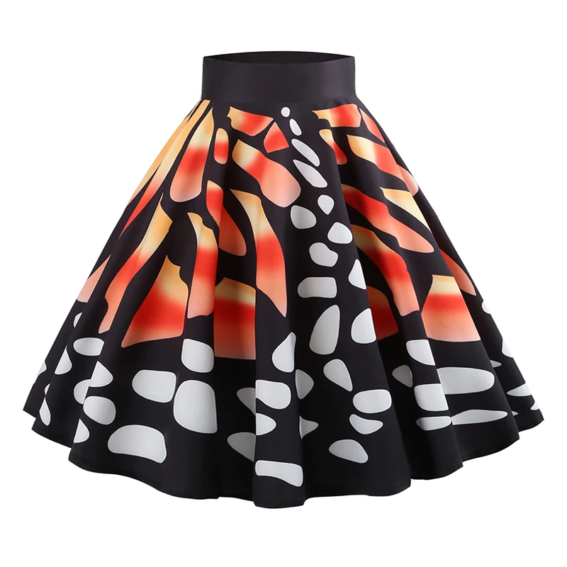 skirts Юбки на Хэллоуин для женщин Faldas Mujer Moda юбки в готическом стиле Женский Повседневный халат женский плюс размер плиссированная юбка Уличная - Цвет: skirts
