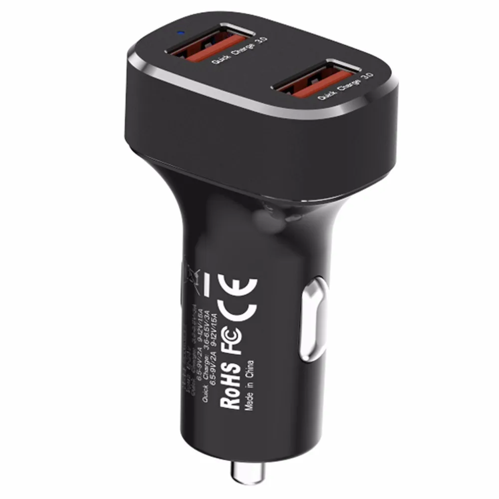 ADDKEY Qualcomm Быстрая Зарядка 3.0 Dual USB QC3.0 Автомобиля Chargehttpr Быстро зарядка для iPhone Samsung