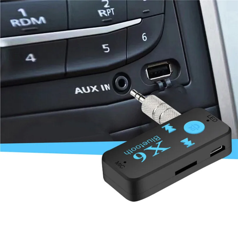 Беспроводной Bluetooth X6 мини 4 1 Aux аудио приемник адаптер 3 5 мм Автомобильный Mp3