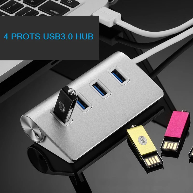 USB разветвитель из алюминиевого сплава 5 Гбит/с 4 порта|USB-хабы| |