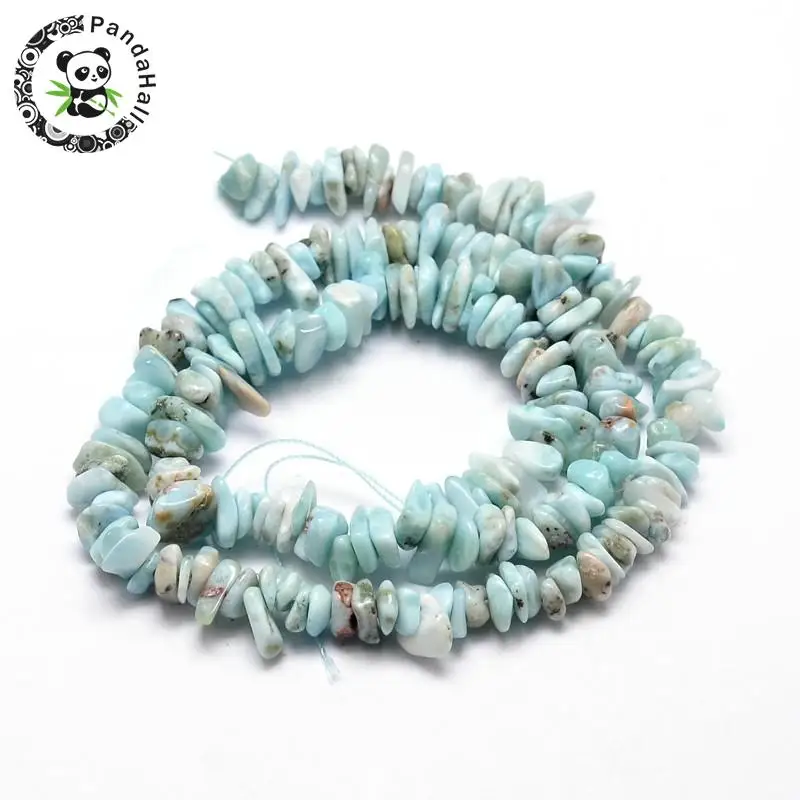Натуральные бусины Larimar 5 ~ 14x4 10 мм отверстие: 1 около 15 &quot~ 16 1&quot|bead strands|chips beadsnatural