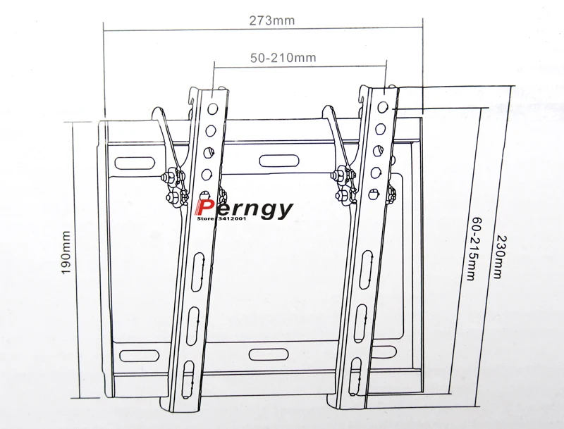 PTB-J100S 1"-42" 2" межгранно формованный металлический 30 кг vesa 200x200 ЖК-телевизор настенный светодиодный кронштейн наклон 15