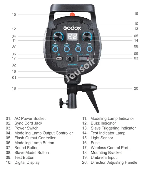 Студийная Стробоскопическая фотовссветильник шка Godox 300 Вт QS-300 QS300 для портретной