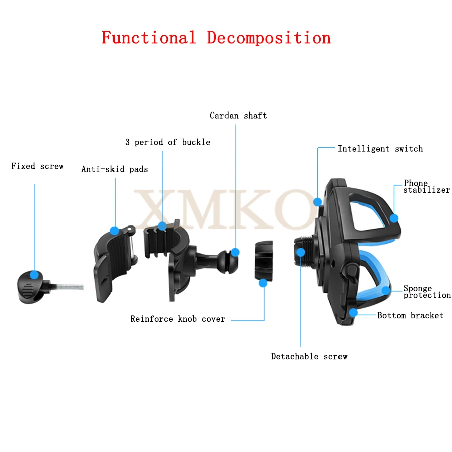 Противоскользящая стойка-держатель на руль электроскутера Xiaomi Mijia M365 360 градусов