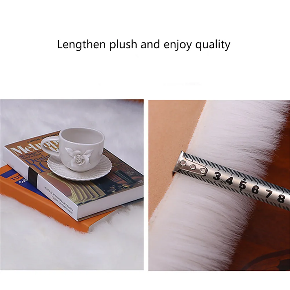 

1pc Artificial Wool Carpet Shaggy Fluffy Rugs for Living Room Bedroom DC156