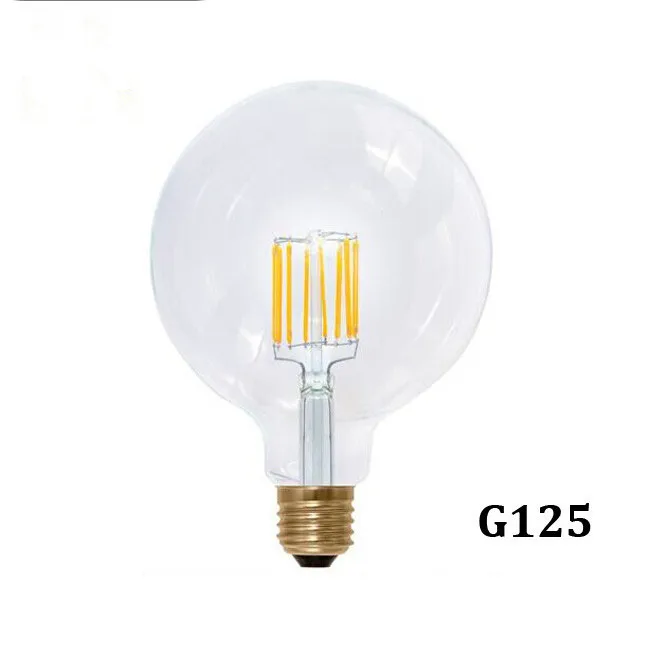Диммируемая/недиаммируемая Светодиодная лампа накаливания G125 4 Вт 6 8 10 E27 220 в 230 240