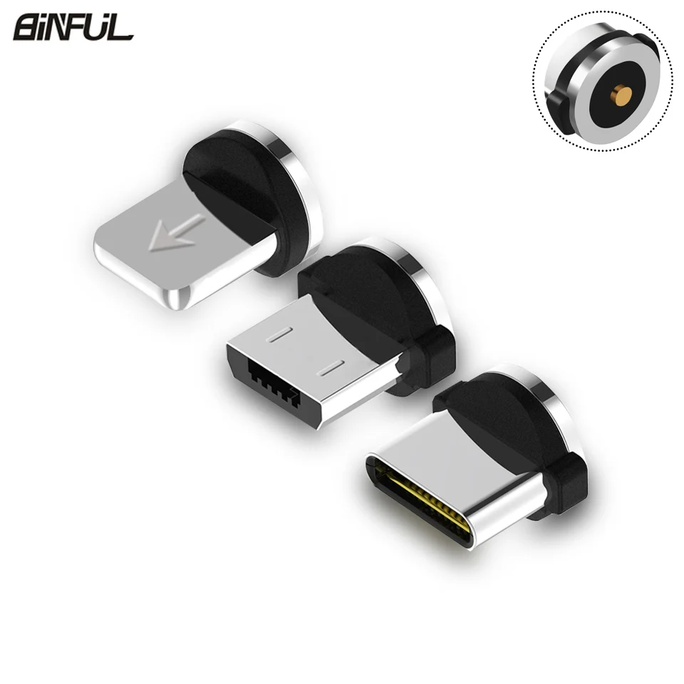 Магнитный зарядный кабель штекер для Samsung Huawei Xiaomi Redmi Note 5 Oneplus 6 Micro USB Type C