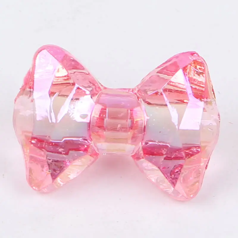 KA0006-BK-Rose DIY ювелирные изделия Прозрачный Красочный медведь бант бусины голова кролика домашние дети девочка волосы веревка аксессуар мода роскошный корейский - Цвет: KA0006-BK-Rose