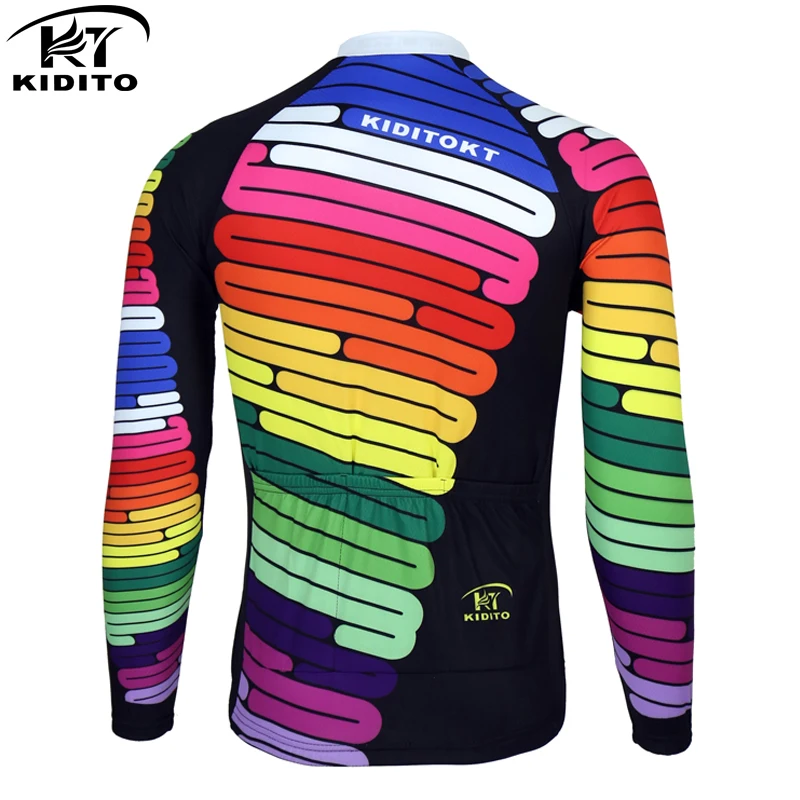 Kiditokt Pro Team Весенняя велосипедная Джерси одежда для MTB велосипеда с длинным